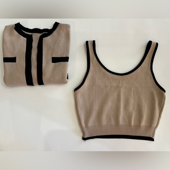 NWOT 2-Piece Crop Cardigan and Cami Set - Picture 8 of 8